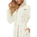L&L dámský župan 9156 ZPPR dlouhý na zip Bílá – Zboží Dáma