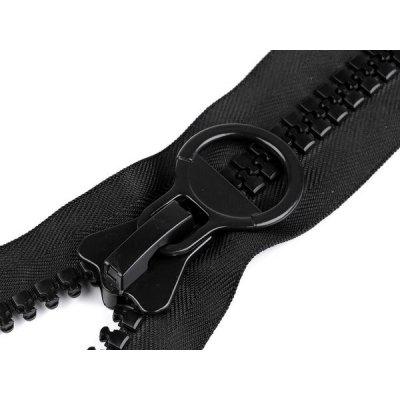 Kostěný zip extra velký No 20 délka 60 cm, 70 cm - 1 (60 cm) černá – Zboží Mobilmania