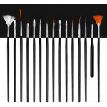 Amparo Miranda Sada zdobících štětců na nehty Black 15 ks – Zboží Dáma