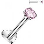 Šperky4U piercing do brady titan růžový kámen TIT1313P-1208 – Zbozi.Blesk.cz