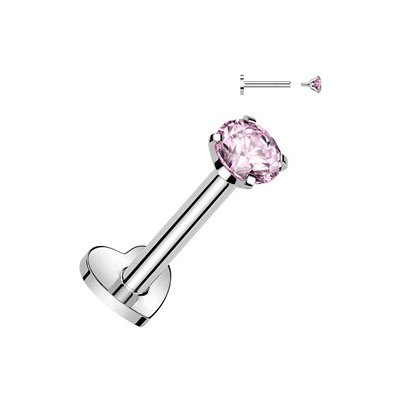 Šperky4U piercing do brady titan růžový kámen TIT1313P-1208 – Zbozi.Blesk.cz