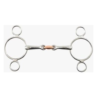 Premier Equine Nerezové udidlo Pessoa 2xlomené 3-kroužkové – Hledejceny.cz