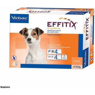 Effitix Spot-on S 4-10 kg 67 / 600 mg 4 x 1,1 ml – Zboží Mobilmania