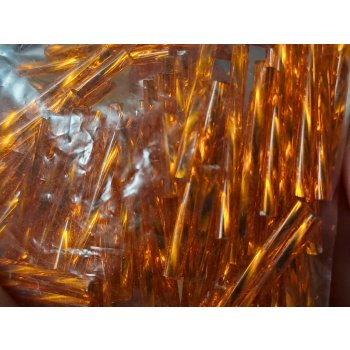 Preciosa® Rokajl tyčinky kroucené 25mm oranžová