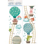 Anděl Přerov Samolepky na zeď dětský metr Zvířátka v balónu do 120 cm – Zboží Dáma