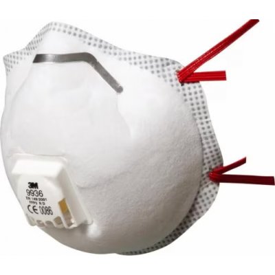 3M 9936 Speciální filtrační polomaska s ventilkem, aktivní uhlí, FFP3 R D – Zboží Dáma