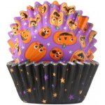 PME košíčky na mini muffiny s alobalovým vnitřkem Halloweenské černé a fialové (60 ks) – Zboží Dáma