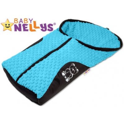 Baby Nellys MINKY 40 x 75cm modrý, tyrkys – Zboží Mobilmania