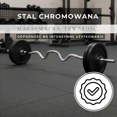 ACTIGET ACT0007 Vzpěračská tyč 120 cm EZ silně lomená osa 25 mm – Sleviste.cz