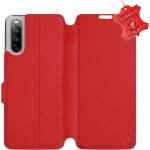 Pouzdro Mobiwear paradní Flip Sony Xperia 10 III - Červené - L_RDS Red Leather – Sleviste.cz
