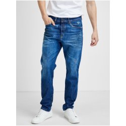 Diesel Modré pánské straight fit džíny s vyšisovaným efektem Fining
