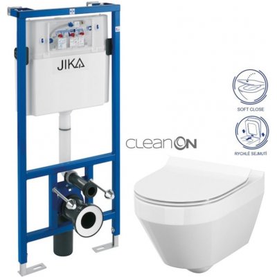 JIKA WC CERSANIT CLEANON CREA OVÁL + SEDÁTKO H895652 X CR1 – Zboží Dáma