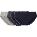 esmara Dámské kalhotky s krajkou 5 kusů navy modrá šedá – Zboží Mobilmania