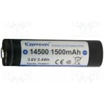 KEEPPOWER ICR14500-150PCM Akum: Li-Ion; 14500; 3,6V; 1500mAh; Ø14,5x52,5mm; 2A – Zboží Živě