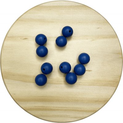 Silikonový korálek 12mm - kulatý Barva korálků: Petrolejová – Zboží Dáma