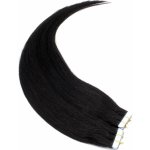 50cm Tape hair pu extension Tape in lidské vlasy remy černá – Sleviste.cz