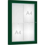 PROCITY Venkovní vitrína Classique, 4 x A4, plexi, zelená | Zboží Auto