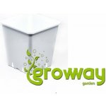 TEKU čtyřhranný bílý květináč 25x25x26 cm – Zboží Mobilmania