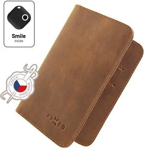 FIXED Kožená peněženka FIXED Smile Wallet XL se smart trackerem Smile Motion hnědá FIXSM-SWXL-BRW