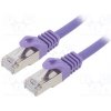 síťový kabel Gembird PP6A-LSZHCU-V-2M Patch, S/FTP, 6a, drát, Cu, LSZH, 2m, fialový