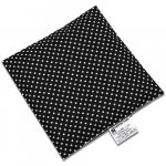 Babyrenka Nahřívací polštářek z třešňových pecek 15x15cm Dots black