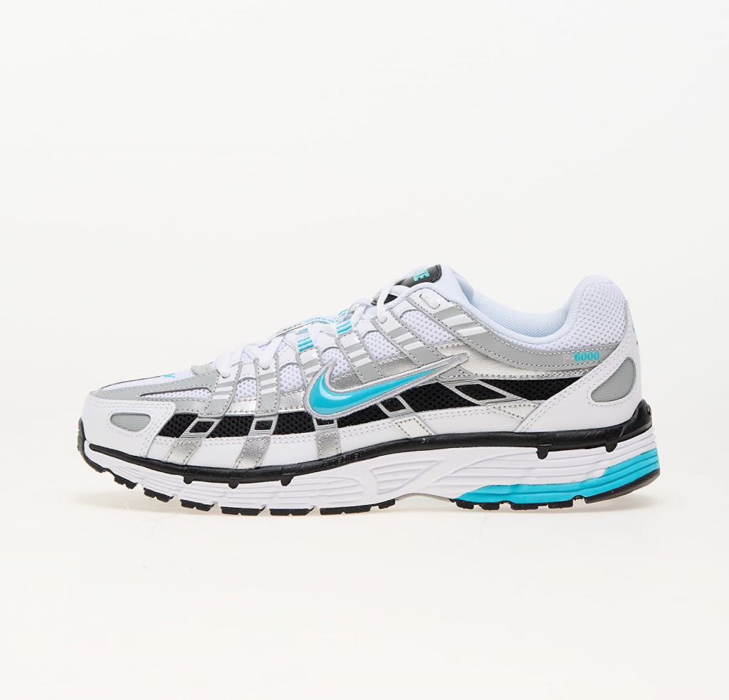 Nike P-6000 White/ Dusty Cactus-Metallic Silver-Black