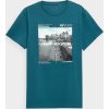 Pánské Tričko 4F bavlněné triko TSM011 mořská zeleň