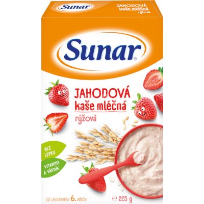 Sunar Sunárek Jahodová kašička 225 g – Zboží Mobilmania