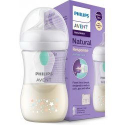 Avent Philips láhev Natural Response s ventilem AirFree medvěd 260 ml bílá