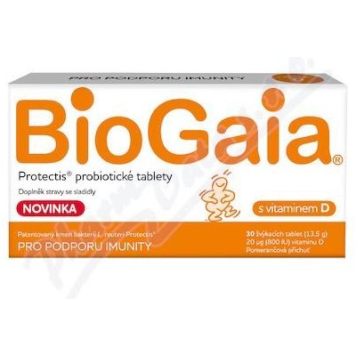 BioGaia Protectis pomeranč s vitaminem D 30 tablet