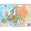 Evropa - nástěnná politická mapa 140 x 100 cm - laminovaná mapa s 2 lištami