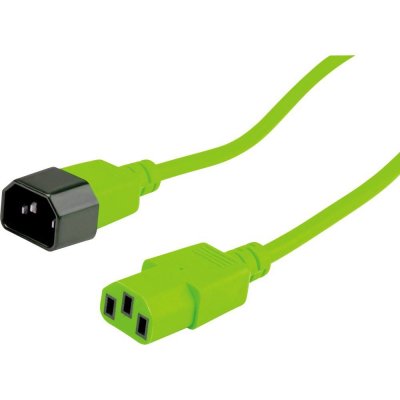 Roline Kabel síťový prodlužovací IEC320 C14 - IEC320 C13, 3m, zelený - 19.08.1534 – Sleviste.cz