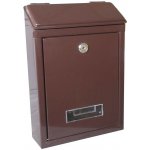 Poštovní schránka nástěnná 210x300x60mm, hnědá, nerez, 523929 – Sleviste.cz