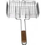 GrandHall Grilovací koš s bambusovou rukojetí A06603001T – Zboží Dáma