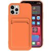 Pouzdro a kryt na mobilní telefon Apple Pouzdro AppleKing s kapsou na karty iPhone 11 Pro - oranžové