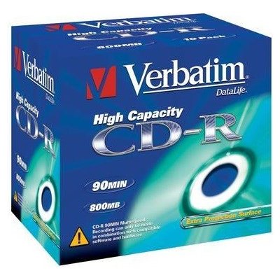 VERBATIM CD-R(10-Pack)Jewel/EP/DL/40x/90min/800MB
