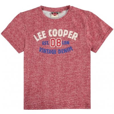 Lee Cooper dětské tričko red marl – Zboží Mobilmania