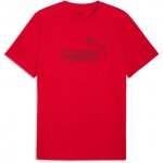 Puma pánské triko Graphic No.1 Logo Tee červená tmavě šedá – Sleviste.cz