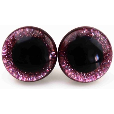 Pro Háčkování Oči bezpečnostní třpytivé světle růžové, 18 mm – Zboží Dáma