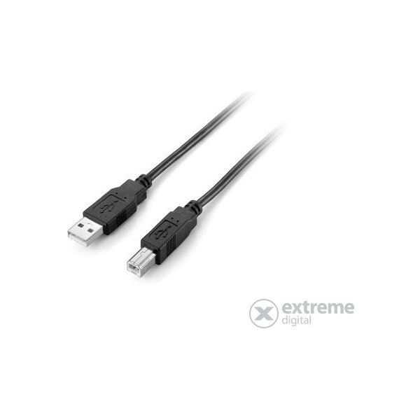 usb kabel Equip 128861 USB 2.0 AB kabel pro tiskárnu, samec/samec, dvojitě stíněný, 3m