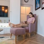 Kondela Taburet, starorůžová/buk, SAMY – Zboží Dáma