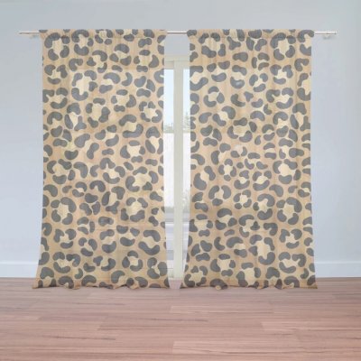 Sablio Záclony Gepardí vzor: 2ks 150x250cm – Hledejceny.cz