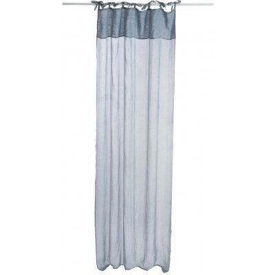 Modrý bavlněný voál / záclona na zavazování - 140*290cm - J-Line by Jolipa – Hledejceny.cz