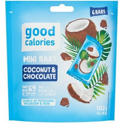 Good Calories Datlové mini tyčinky kokos a čokoláda 102 g – Zboží Dáma