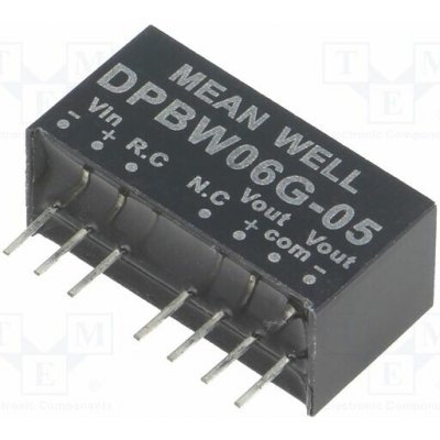 MEAN WELL DPBW06G-05 Měnič: DC/DC; 6W; Uvst: 18÷75VDC; Uvýst: 5VDC; Uvýst2: -5VDC; SIP8 – Hledejceny.cz