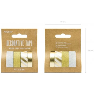 Party Deco dekorativní zlatý mix 4 ks – Zboží Dáma