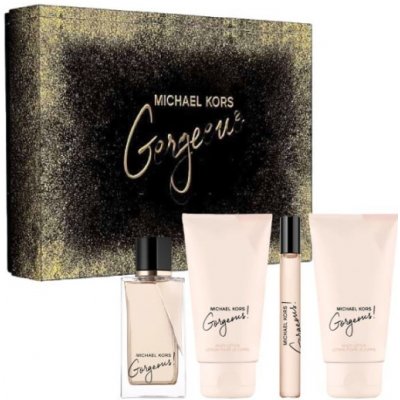 Michael Kors Gorgeous! parfémovaná voda 100 ml + sprchový gel 100 ml + tělové mléko 100 ml + cestovní sprej 10 ml – Zbozi.Blesk.cz