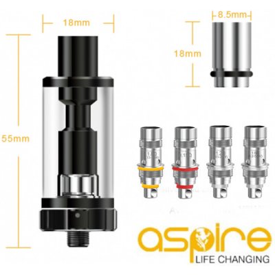 Aspire K3 BVC clearomizer 2 ml černý – Hledejceny.cz