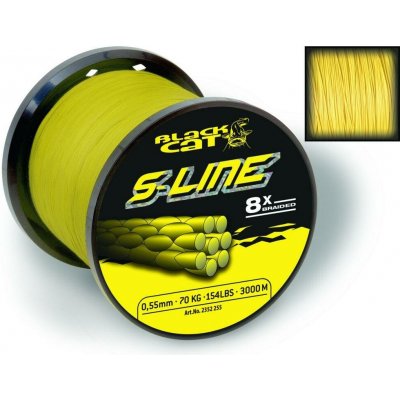 Black Cat Šňůra S-Line Žlutá 300m 0,55mm 70kg – Zboží Dáma