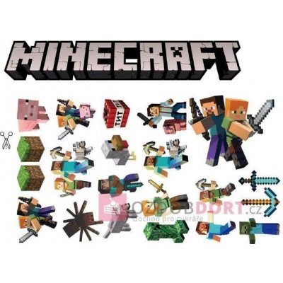 Jedlý papír k vystříhnutí Minecraft Pictu Hap – Zbozi.Blesk.cz